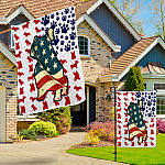 8VT. French Bulldog 4th Of July Garden & House Mockup 3