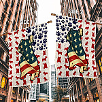 8VT. French Bulldog 4th Of July House Flag Mockup 2 Side-1