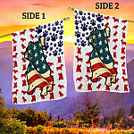 8VT. French Bulldog 4th Of July House Flag Mockup 2 Side