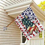 8VT. French Bulldog 4th Of July House Flag Mockup 2