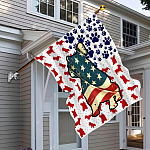 8VT. French Bulldog 4th Of July House Flag Mockup 6
