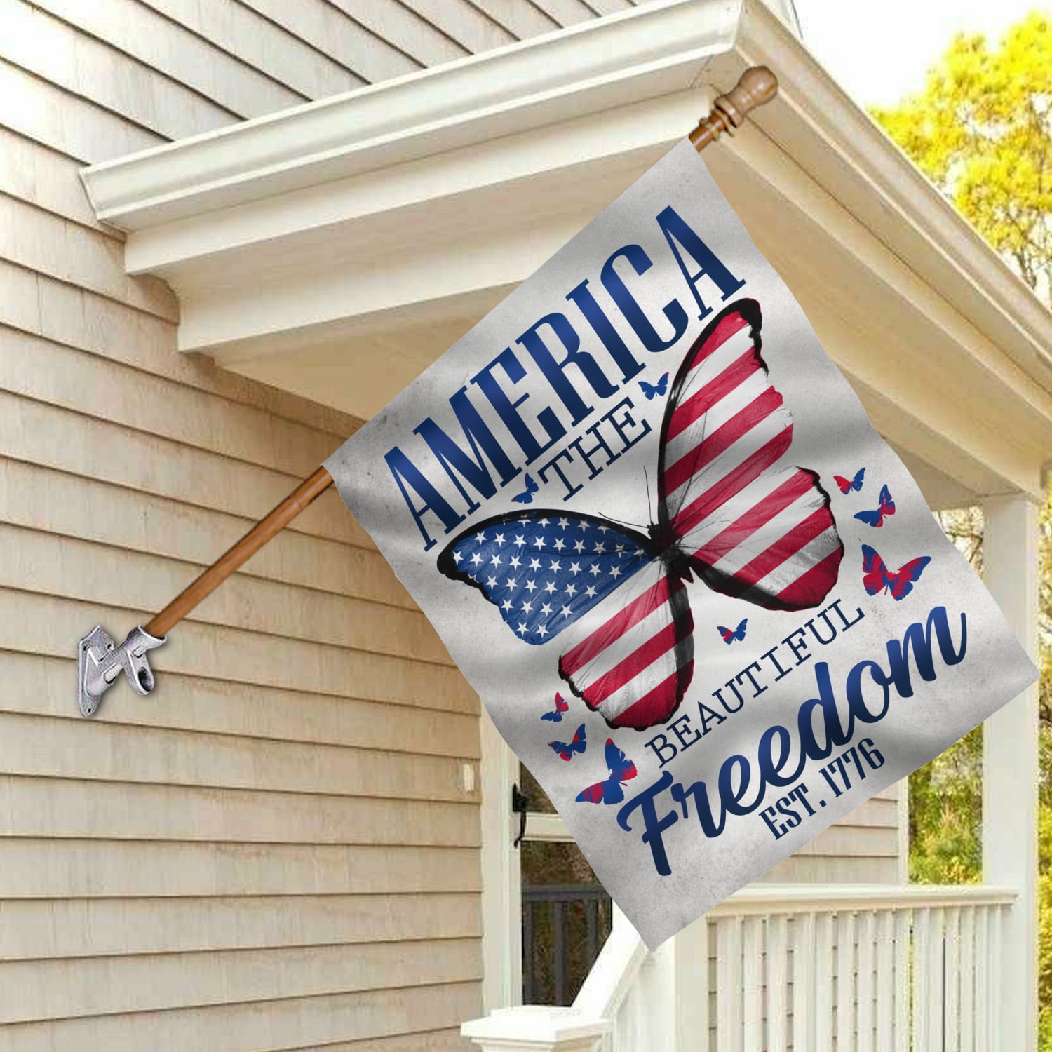 7HP. America Freedom(4) House Flag Mockup 2