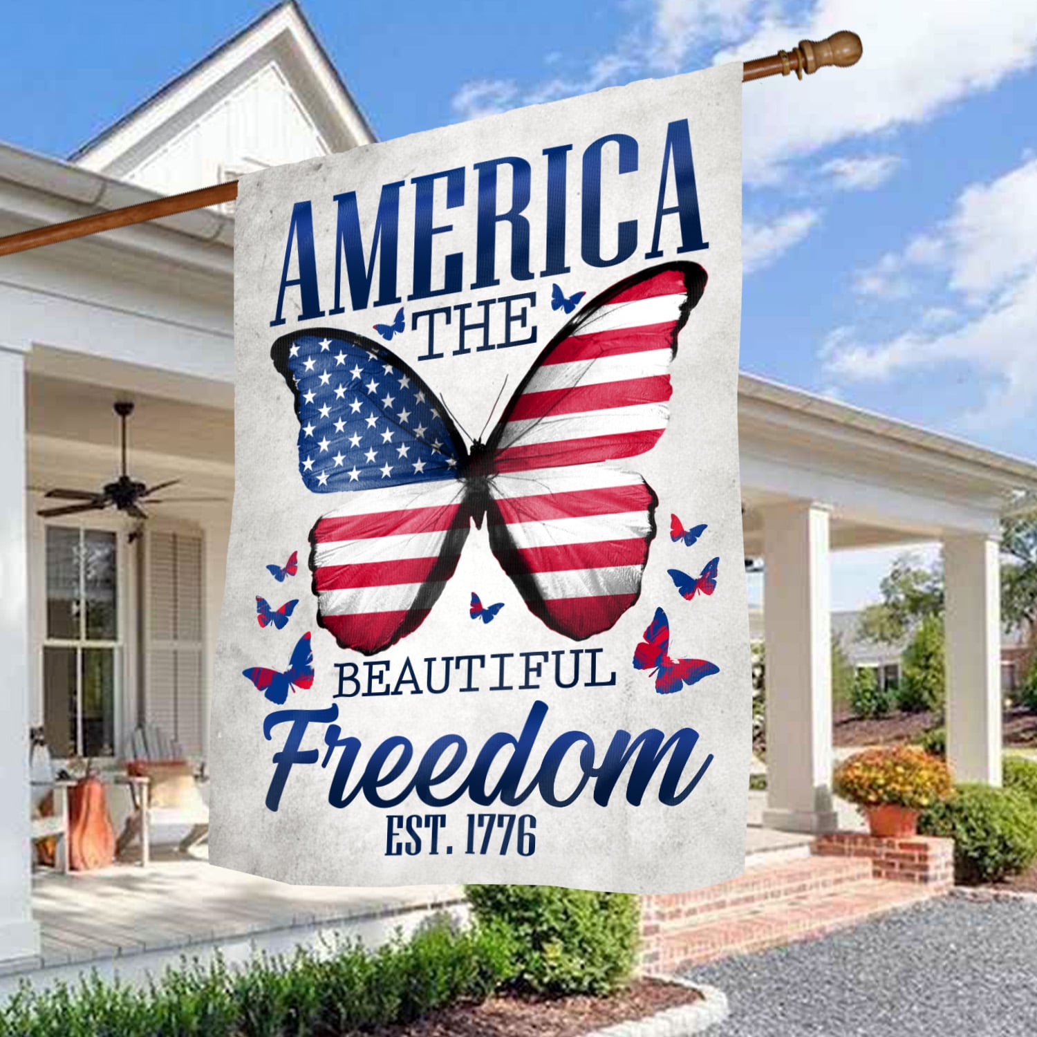 7HP. America Freedom(4) House Flag Mockup 3