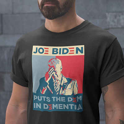 Joe Biden Puts The Dem In Dementia T-Shirt - V-Neck Shirt