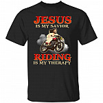 Jesus Is My Savior Riding I Shirt, Black, Unisex T-Shirt