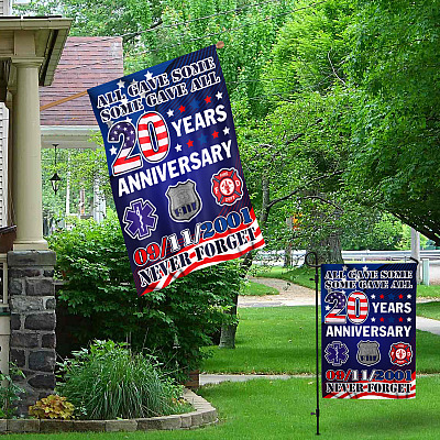 Alternative view of All Gave Some Some Gave All 20 Anniversary 11th September Decorative Garden Flag - House Flag - 9/11 Flag