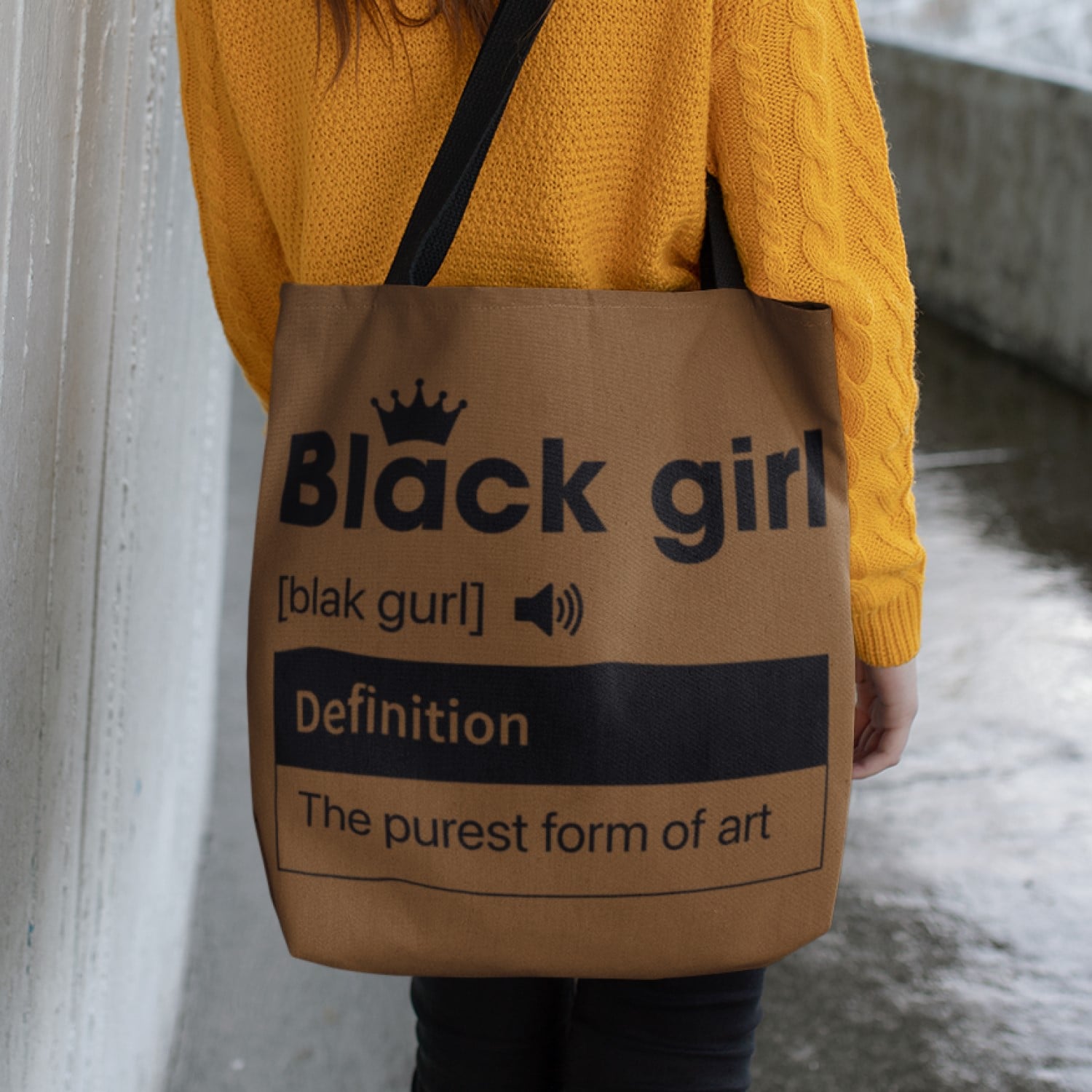 4NH. Black Girl (Totebag) mk1