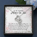 To My Future Mother In Law I Feel So Lucky To Have You In My Life Double Hearts Necklace - Mother-In-Law Gifts
