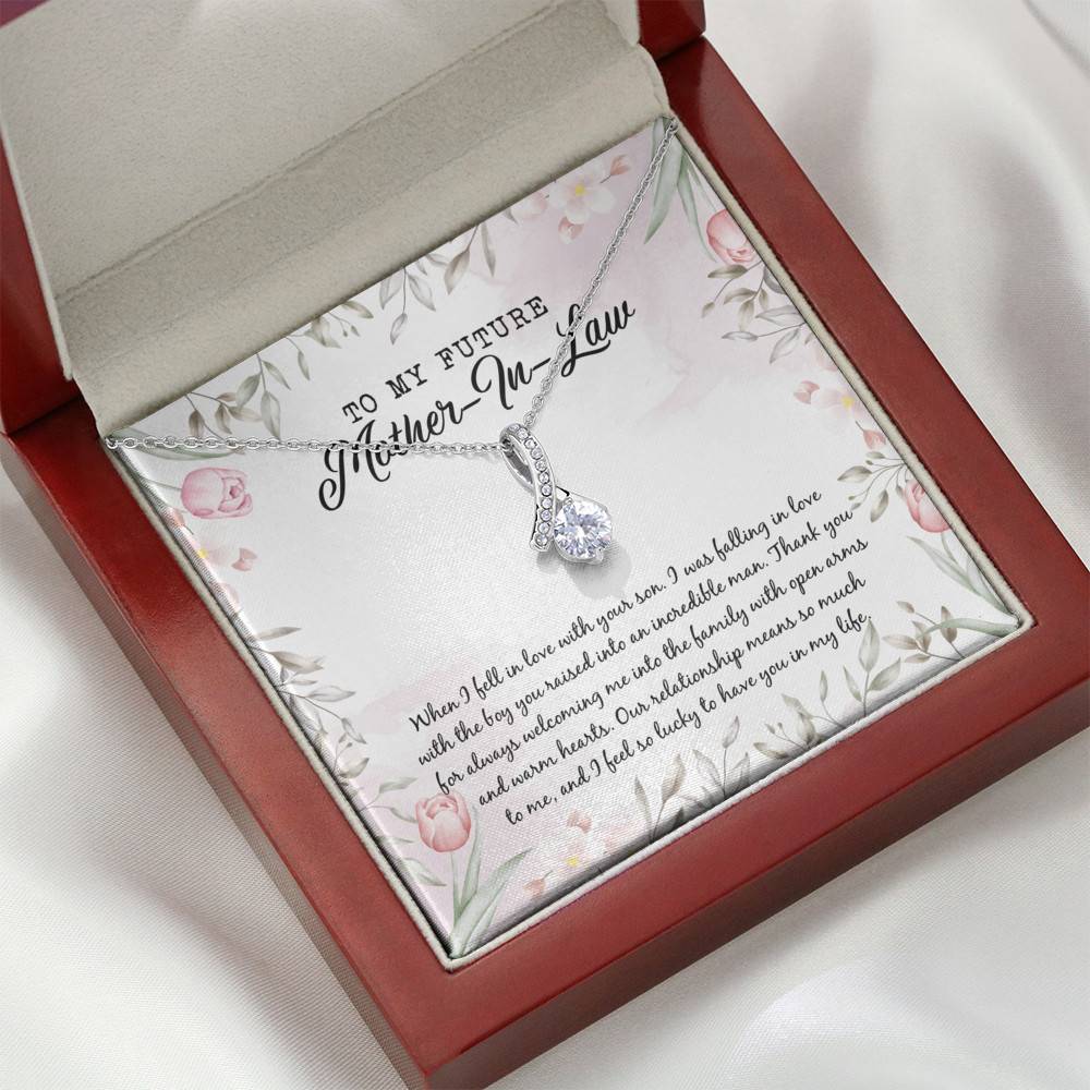To My Future Mother In Law I Feel So Lucky To Have You In My Life Alluring Beauty Pendant Necklace To My Future Mother In Law I Feel So Lucky To Have You In My Life Alluring Beauty Pendant Necklace