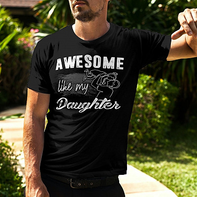 Alternative view of Awesome Like My Daughters Happy Father's Day Gifts T-Shirt From Daughters