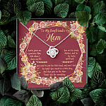 To My Boyfriend's Mom You've Given Me A Gracious Man Love Knot Necklace - Mother In Law Necklace Jewelry Gift