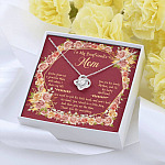 To My Boyfriend's Mom You've Given Me A Gracious Man Love Knot Necklace - Mother In Law Necklace Jewelry Gift