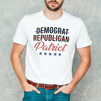 I Am Not Democrat Not Republican I Am Patriot Happy 4th Of July Funny T-shirt