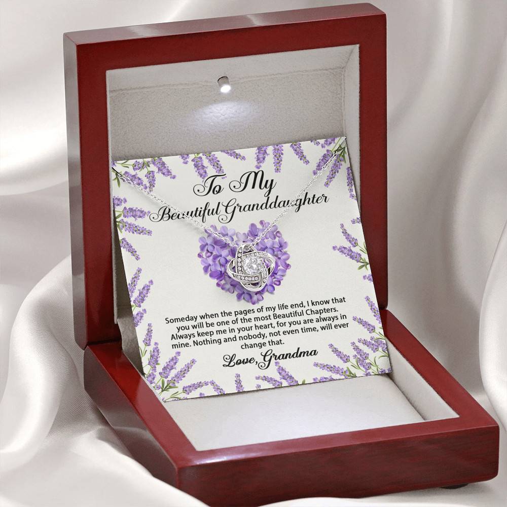 To My Beautiful Granddaughter You Will Be One Of The Most Beautiful Chapters Love Knot Necklace To My Beautiful Granddaughter You Will Be One Of The Most Beautiful Chapters Love Knot Necklace