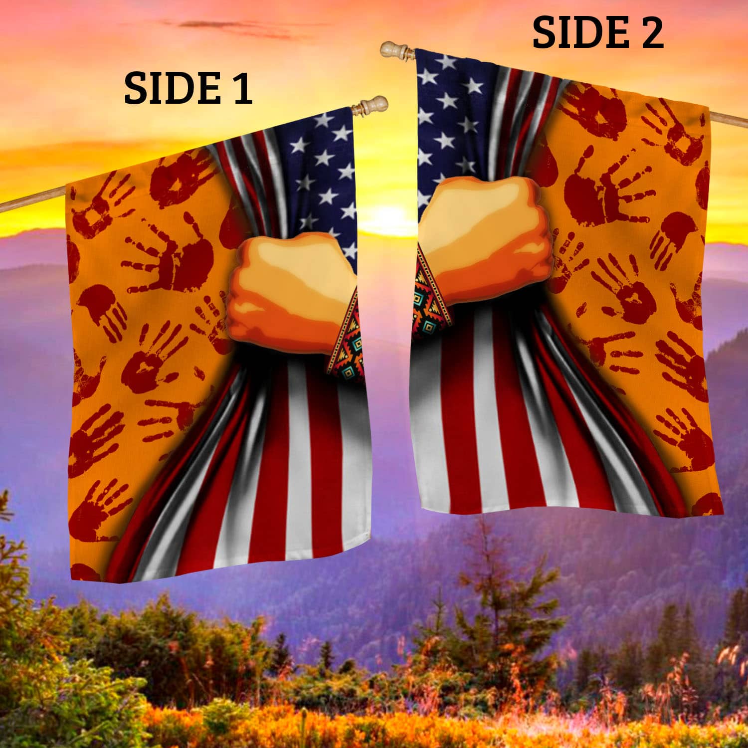 6BN. Every Child Matters (6) House Flag Mockup 2 Side