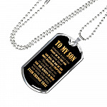 To My Son Someday When The Pages Of My Life End Dog Tag Pendant Necklace - Necklace Gifts For Son