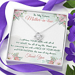 To My Future Mother In Law I Will Love Your Son With All Of My Heart Love Knot Necklace To My Future Mother In Law I Will Love Your Son With All Of My Heart Love Knot Necklace