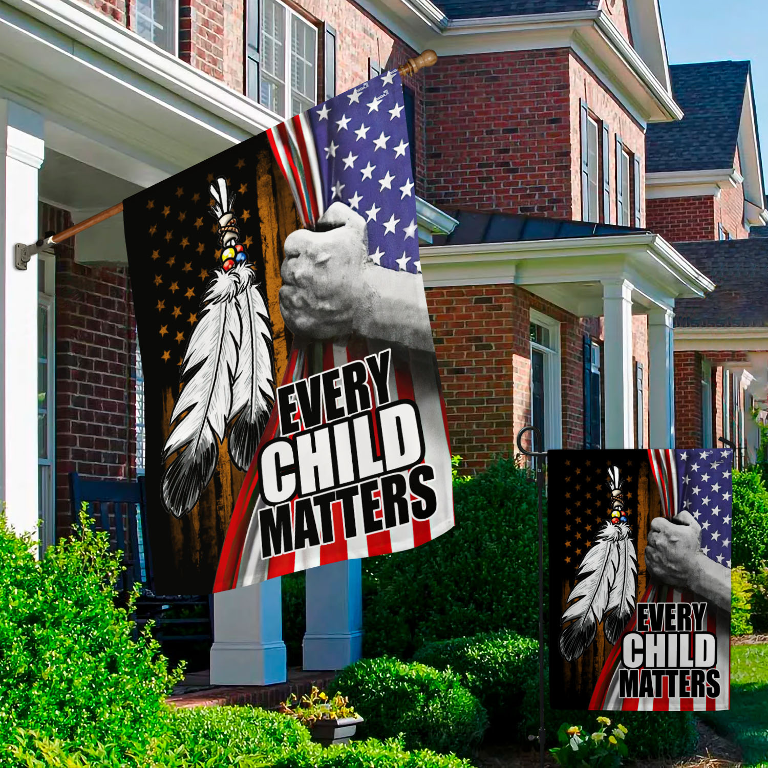 5O. Every Child Matters - side 1 Garden & House Mockup 2