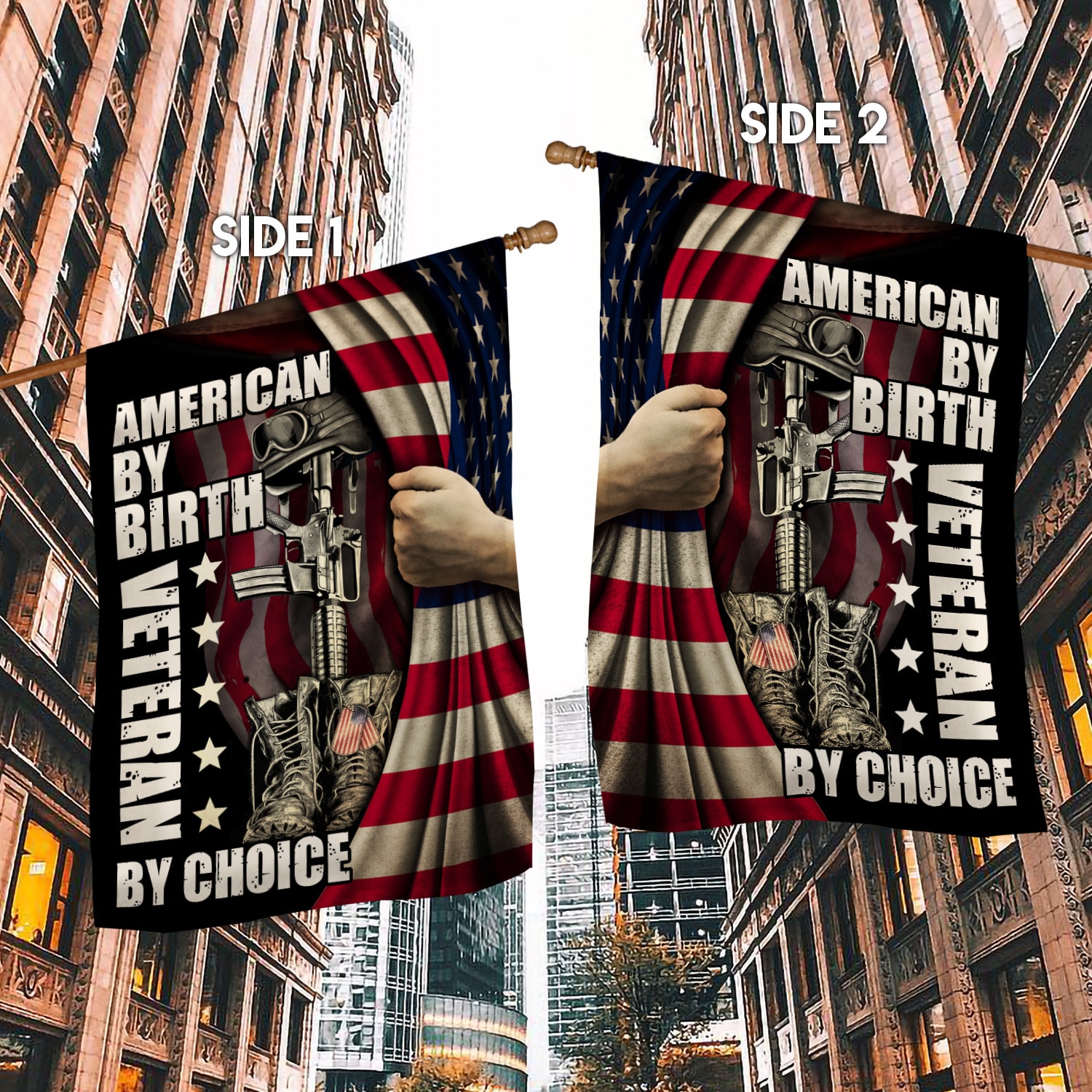 4. American By Birth House Flag Mockup 2 Side-1