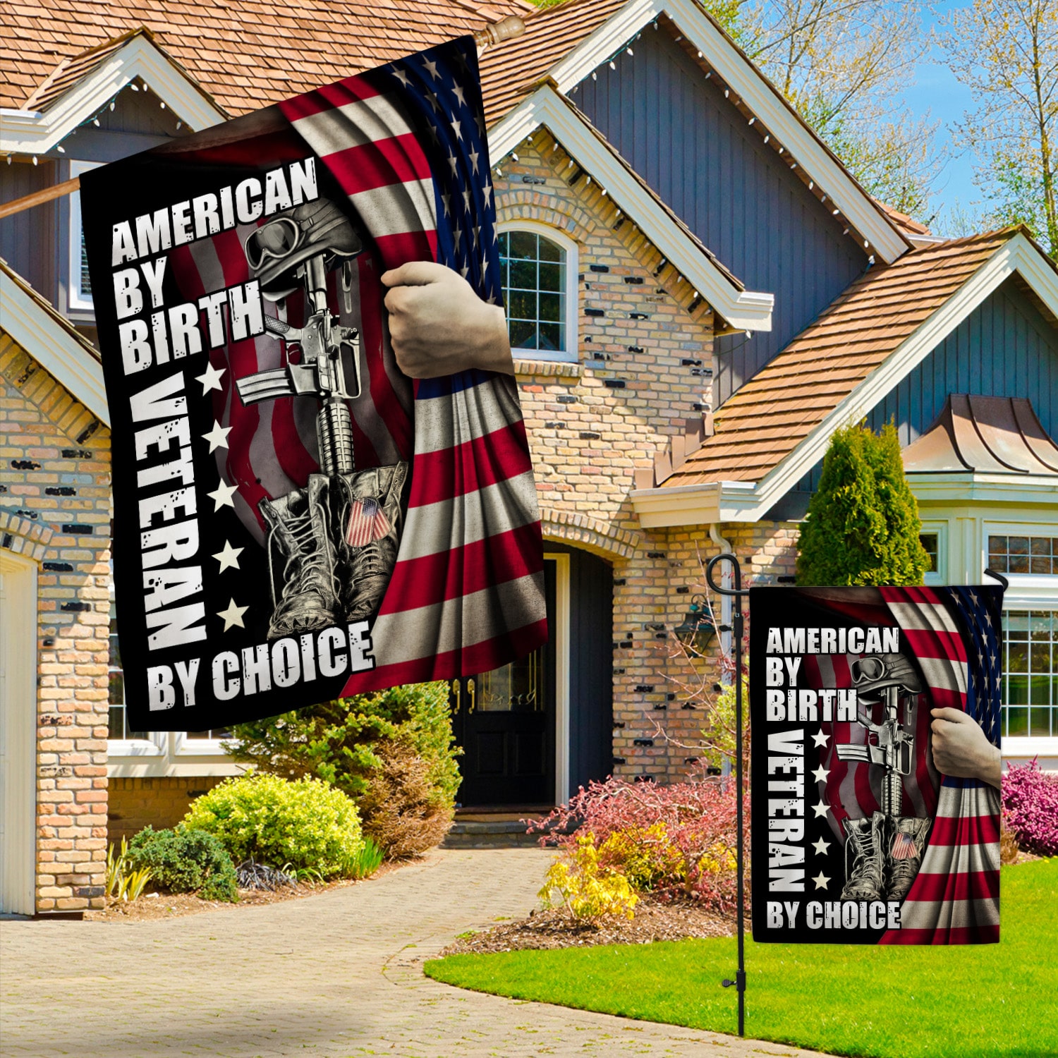 4. American By Birth Garden & House Mockup 3