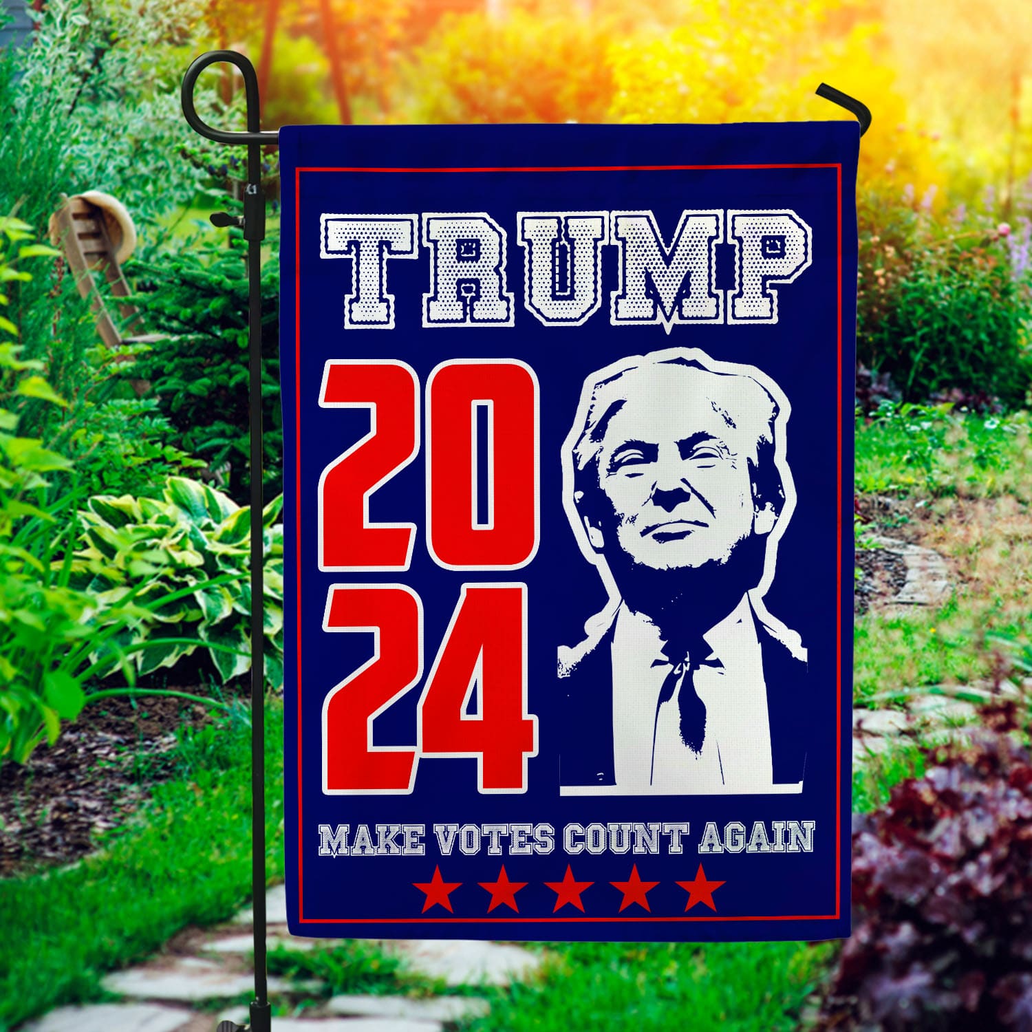 7O. Count Again (3) Garden Flag Mockup 1