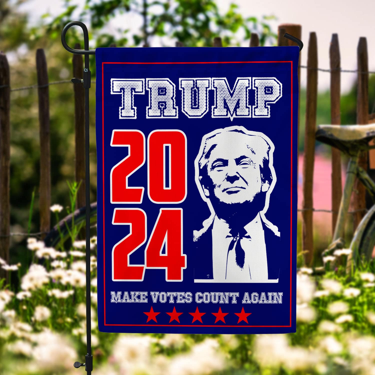 7O. Count Again (3) Garden Flag Mockup 6