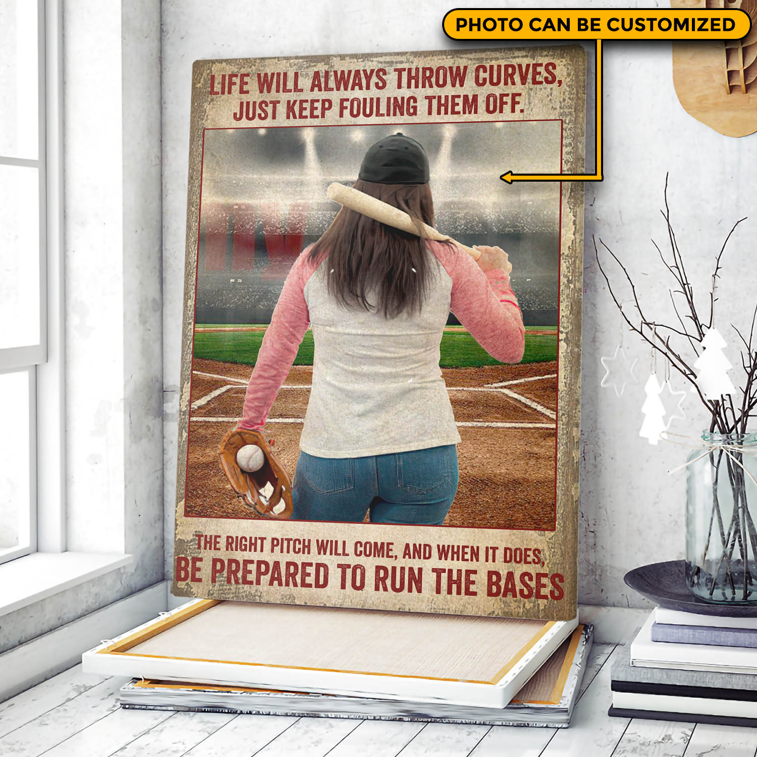 2VT. Baseball Life Will Always Vertical canvas mk2