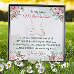 9VT. Future Mother In Law Love Your Son Infinity Heart Necklace (Silver) 7
