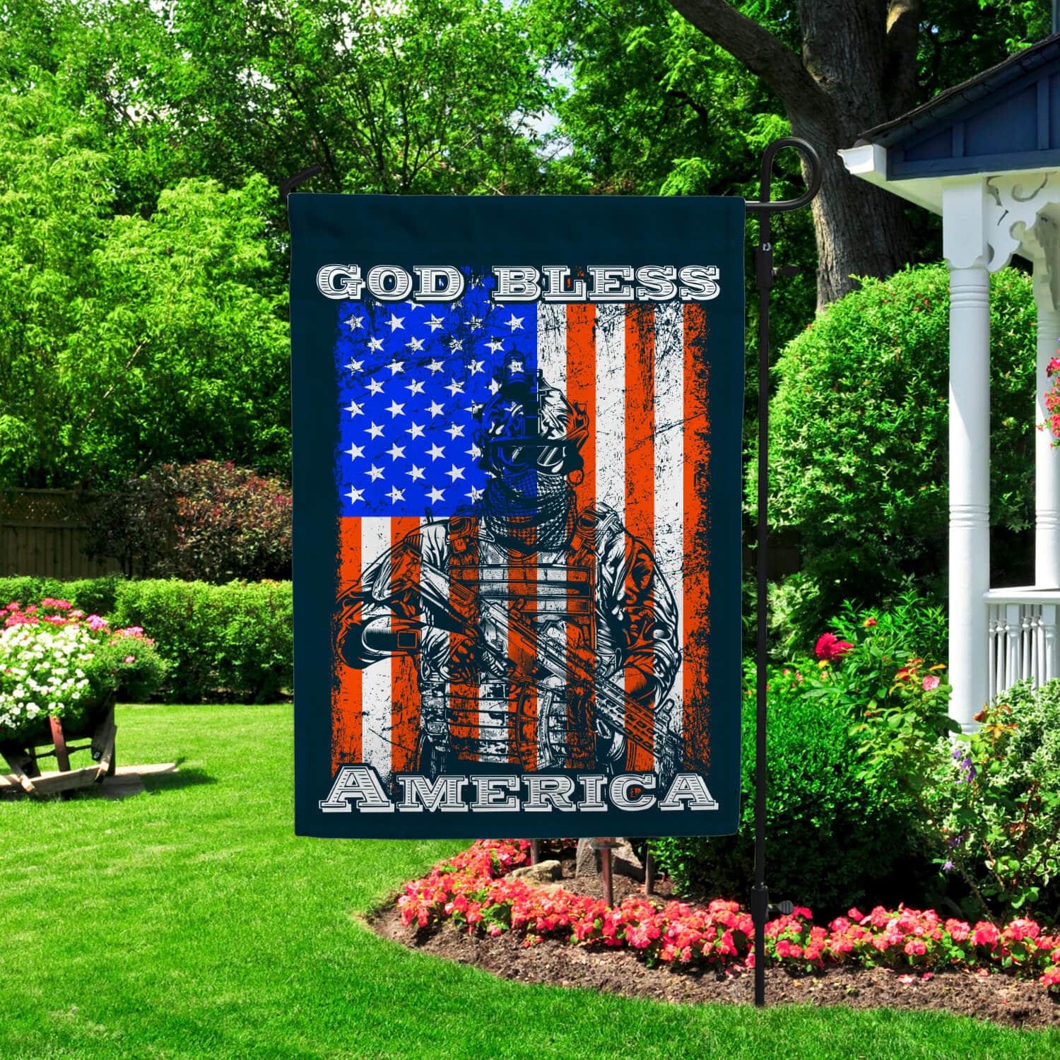 5HV. God Bless America- (6) Garden Flag Mockup 2