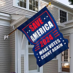8O. Save America (Flag ) House Flag Mockup 6