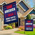 8O. Save America (Flag ) Garden & House Mockup 3