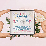 To My Mommy I May Just Be A Bump But I Love You More Than You Know Love Knot Necklace - Baby Shower Gifts To My Mommy I May Just Be A Bump But I Love You More Than You Know Love Knot Necklace - Baby Shower Gifts