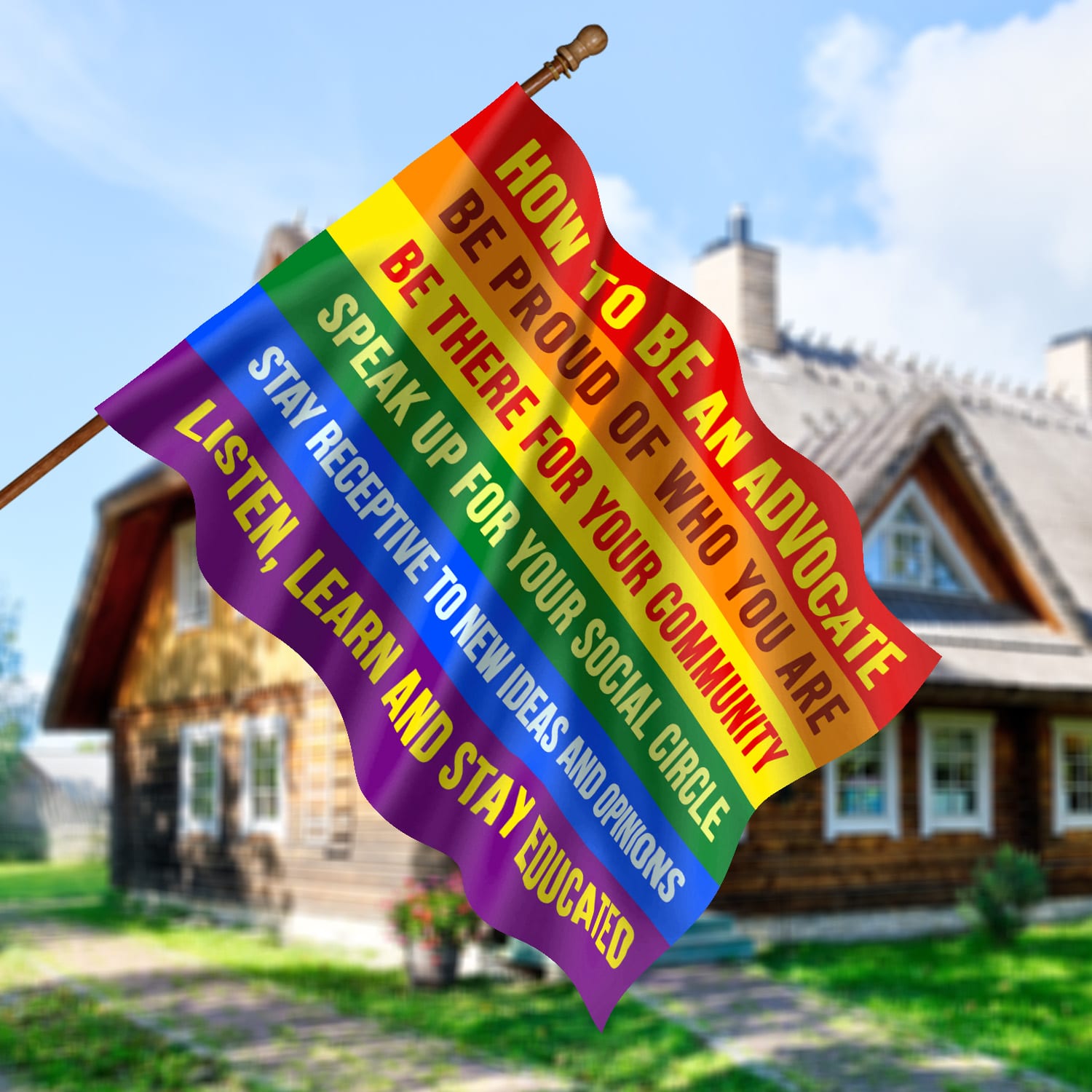 1. LGBT Flag (3) House Flag Mockup 5