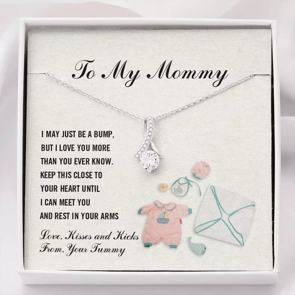 To My Mommy I May Just Be A Bump But I Love You More Than You Know Alluring Beauty Necklace - Pregnancy Gifts - Alluring Beauty Necklace To My Mommy I May Just Be A Bump But I Love You More Than You Know Alluring Beauty Necklace - Pregnancy Gifts - Alluring Beauty Necklace