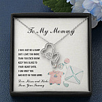 To My Mommy I May Just Be A Bump But I Love You More Than You Know Double Hearts Necklace - Pregnancy Gifts