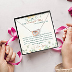To My Beautiful Mom On My Wedding Day Interlocking Hearts Pendant Necklace - Mother Of The Bride Necklace To My Beautiful Mom On My Wedding Day Interlocking Hearts Pendant Necklace - Mother Of The Bride Necklace