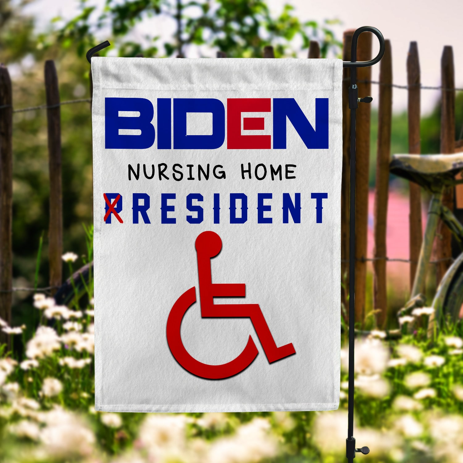 5HP. Biden Resident Garden Flag Mockup 6