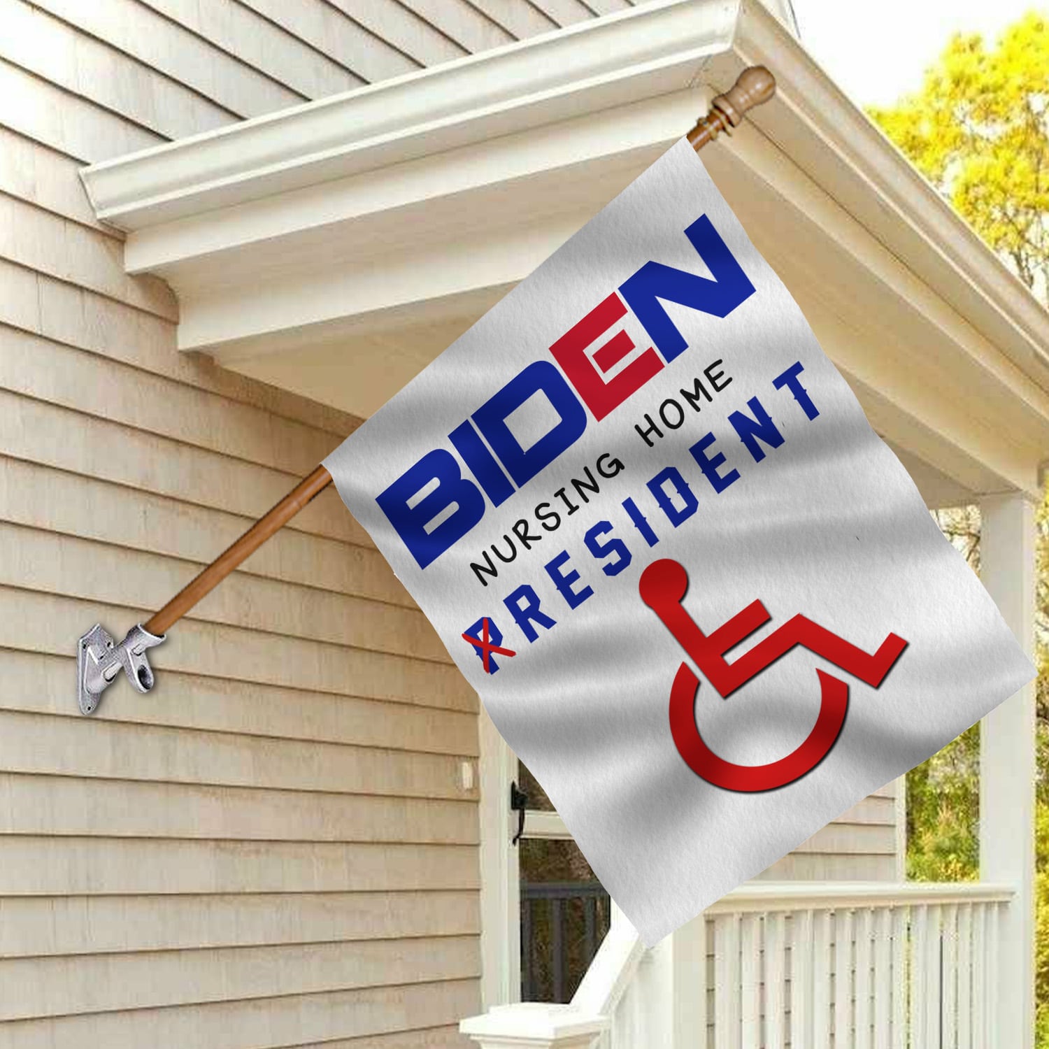 5HP. Biden Resident House Flag Mockup 2