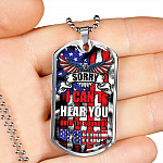 Sorry I Can't Hear You Over The Sound Of My Freedom Dog Tag Pendant Necklace Sorry I Can't Hear You Over The Sound Of My Freedom Dog Tag Pendant Necklace