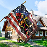 Fallen Firefighter American Outdoor Garden Flag - House Flag - Wall Flag