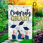 Congrats Grad Garden Flag - Grad Party Decorations House Flag - Wall Flag