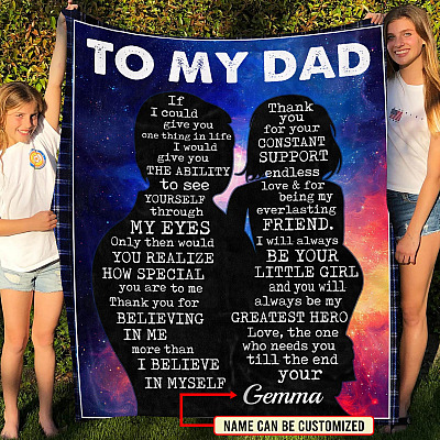 Personalized to My Dad if I Could Give You One Thing in Life Fleece Blanket - Mink Sherpa Blanket