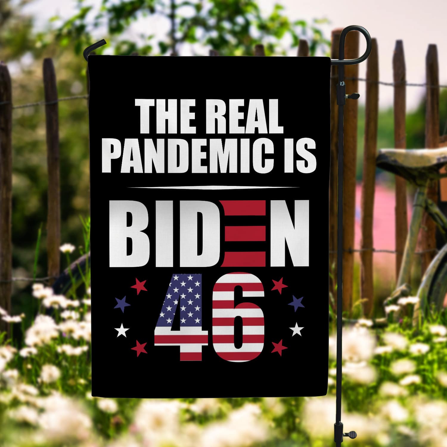 6HP. Pandemic Is Biden (3) Garden Flag Mockup 6