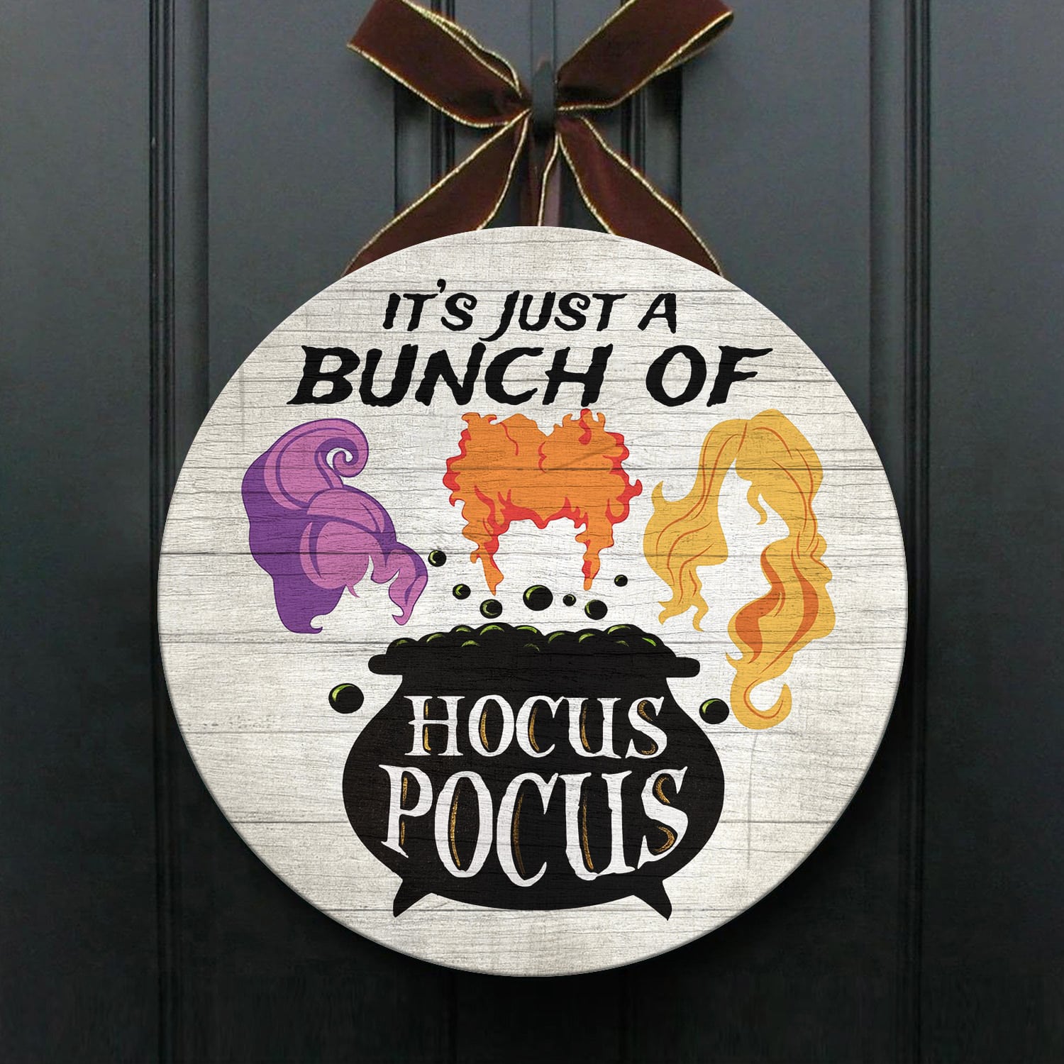 2. It’s Just A Bunch of Hocus Pocus(3) Door Sign Mockup 1