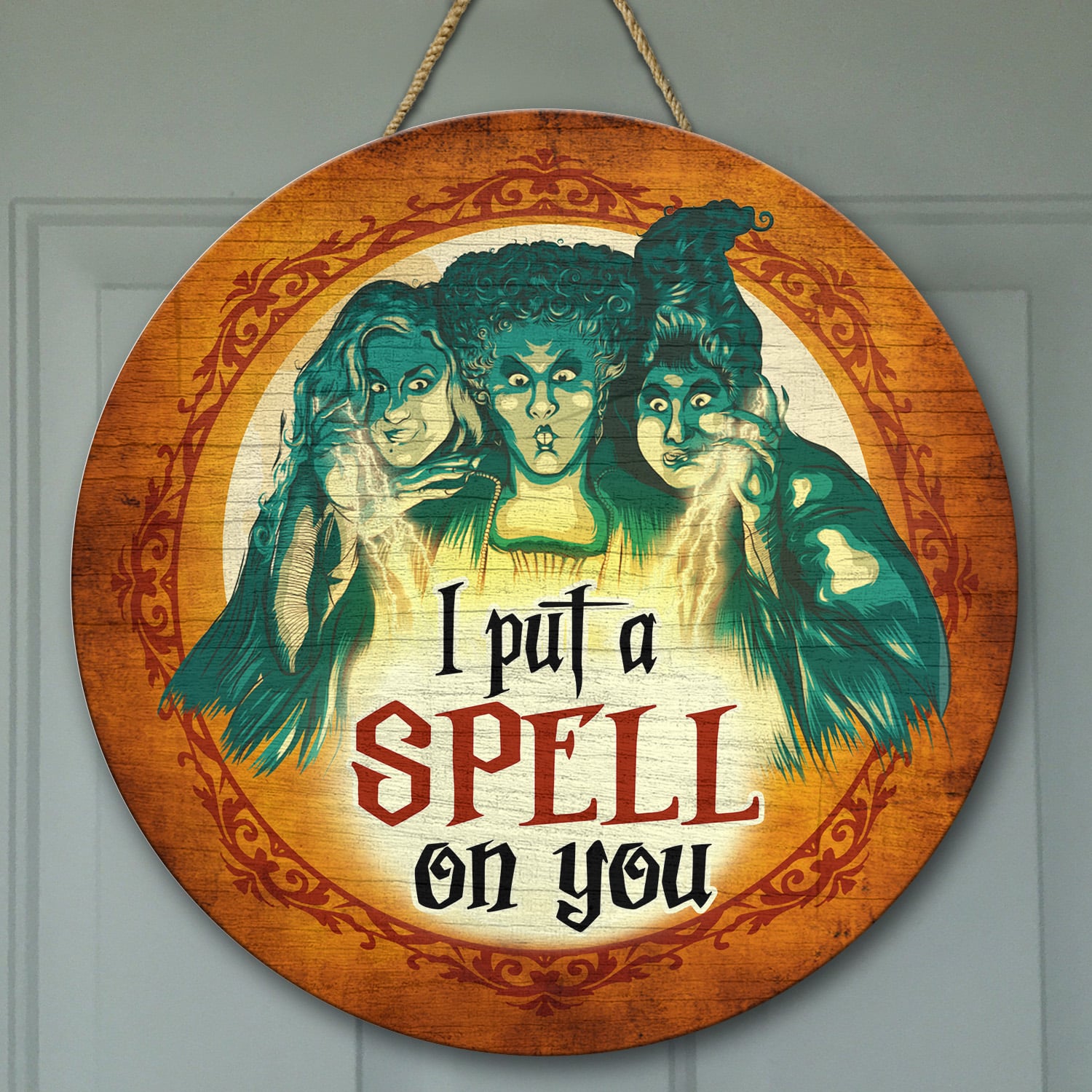 3. I Put A Spell On You(4) Door Sign Mockup 9