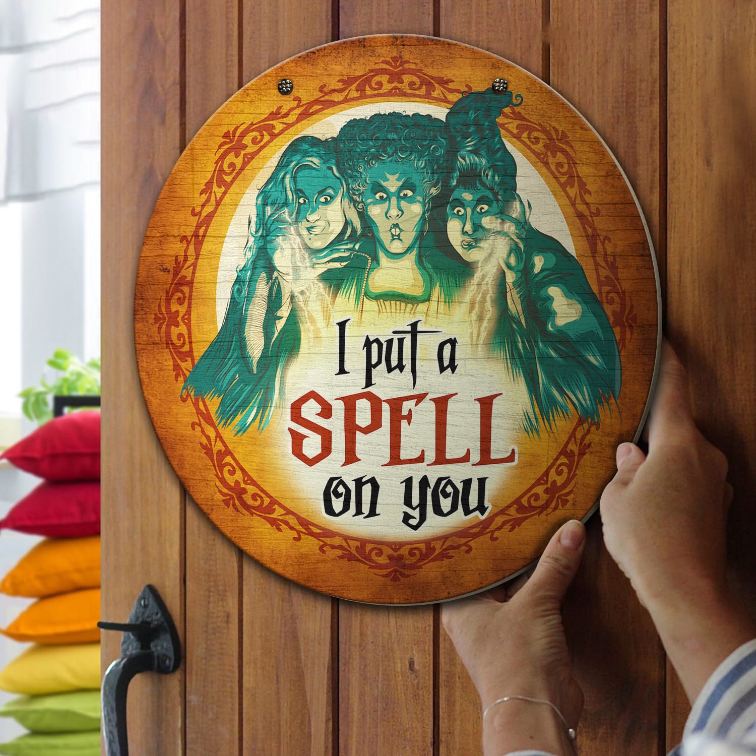 3. I Put A Spell On You(4) Door Sign Mockup 13