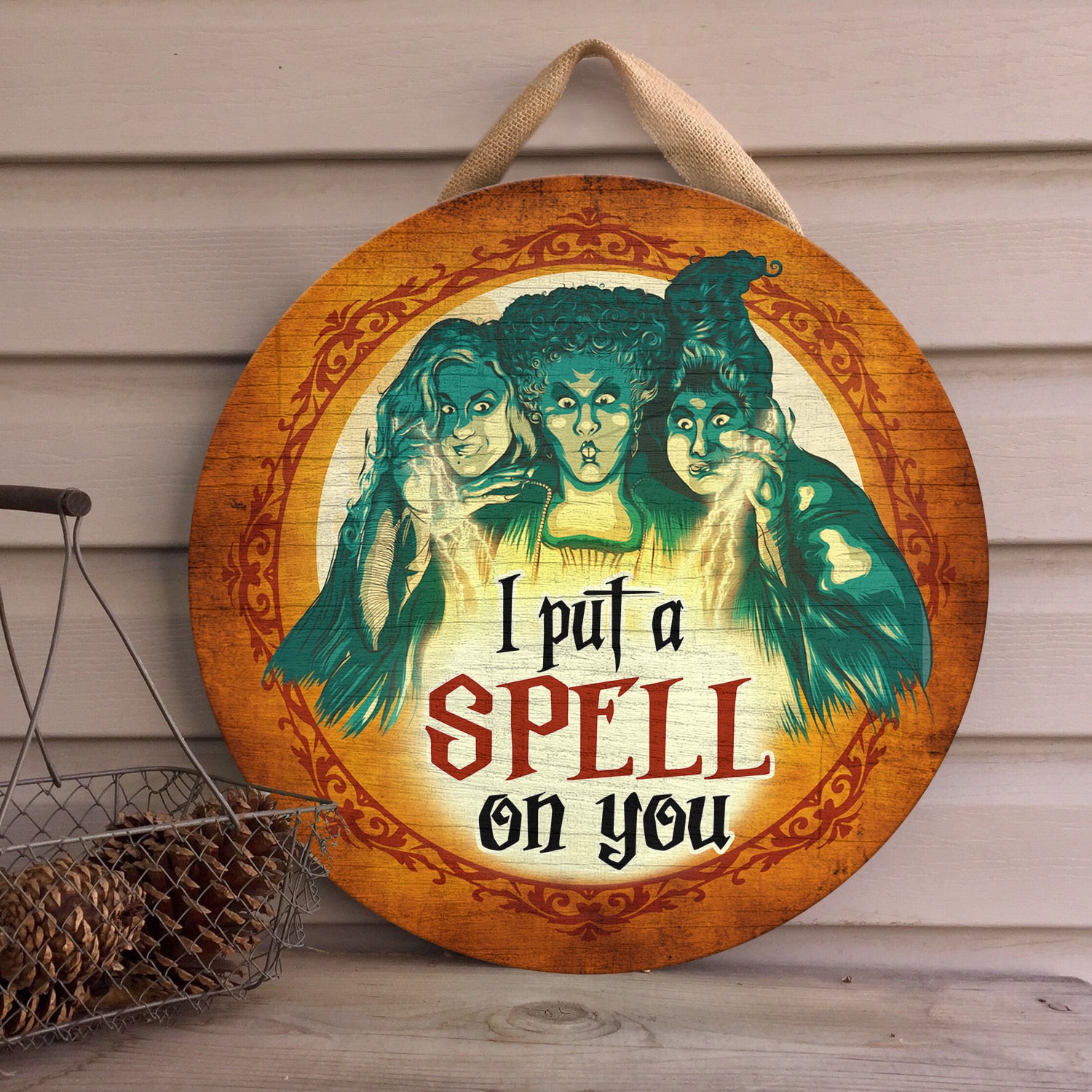 3. I Put A Spell On You(4) Door Sign Mockup 4