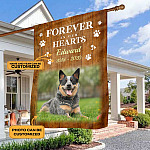 Personalized Photo Forever in Our Heart Pet Decorative Garden Flag - Indoor Outdoor Flag