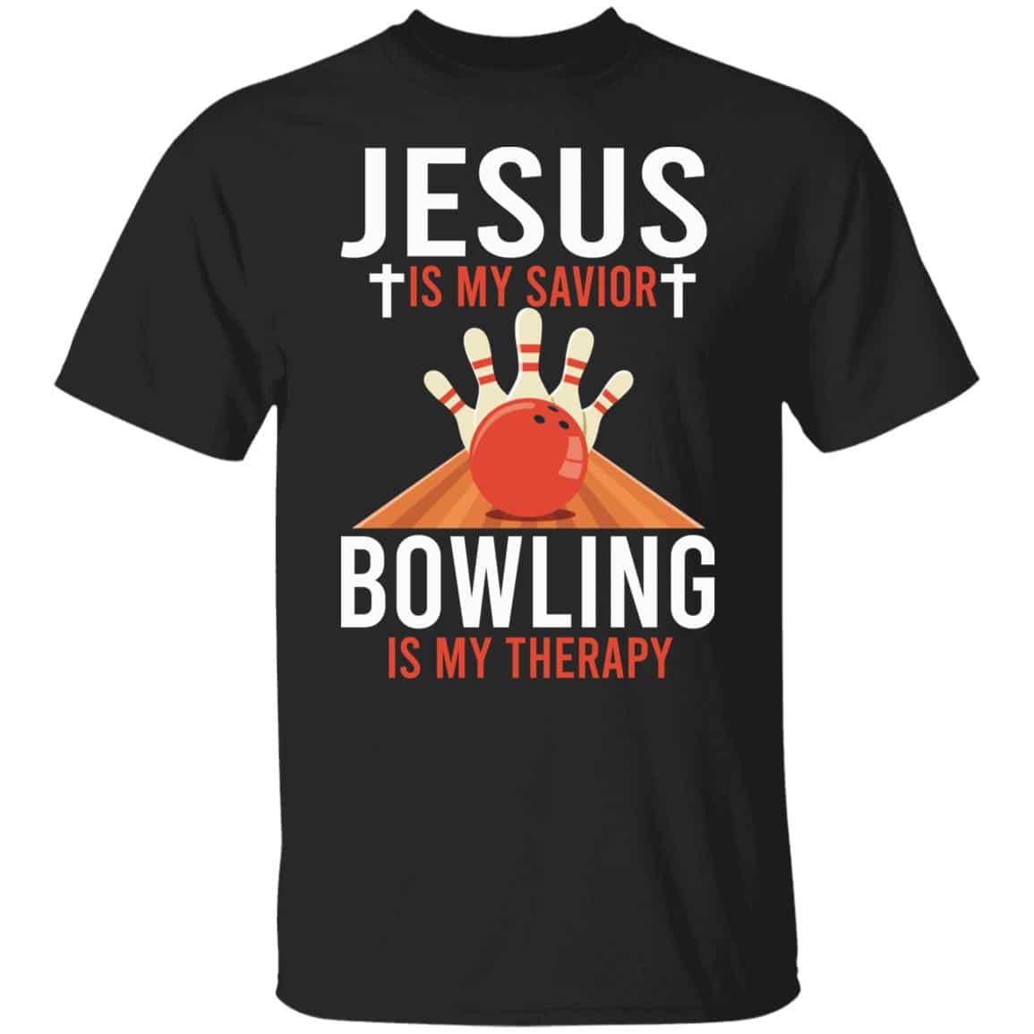 bowling, Black, Unisex T-Shirt