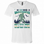 vacinate, White, V-Neck T-Shirt